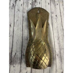 Vintage Brass Ornate Decorative Pineapple Wall Pocket Sconce Vintage Brass